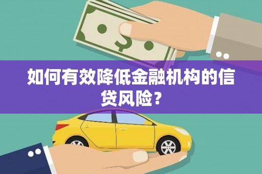 东兰如何有效降低金融机构的信贷风险？