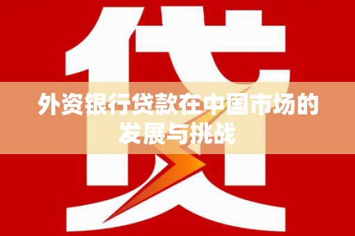 东兰外资银行贷款在中国市场的发展与挑战