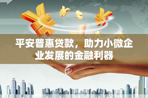 东兰平安普惠贷款，助力小微企业发展的金融利器