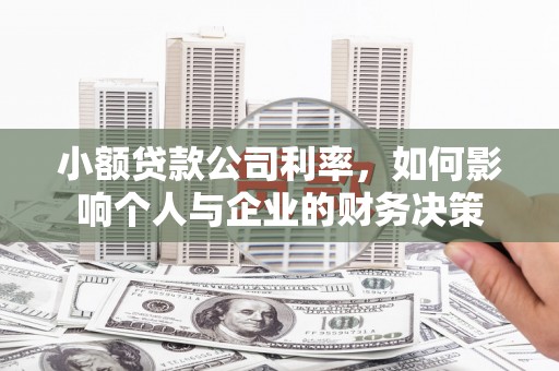 东兰小额贷款公司利率，如何影响个人与企业的财务决策