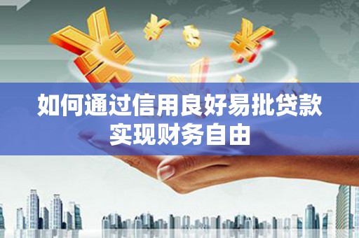 东兰如何通过信用良好易批贷款实现财务自由