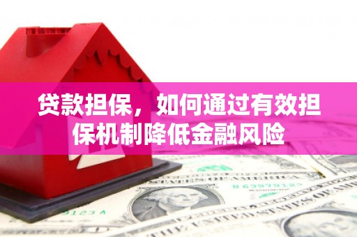 东兰贷款担保，如何通过有效担保机制降低金融风险