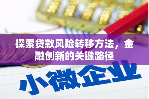 东兰探索贷款风险转移方法，金融创新的关键路径